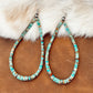 Long Hoop Turquoise Earrings