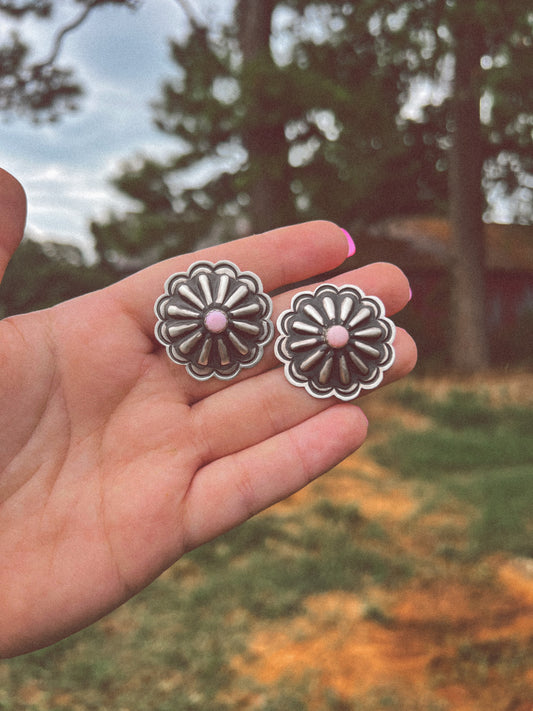 Pink Concho Earrings