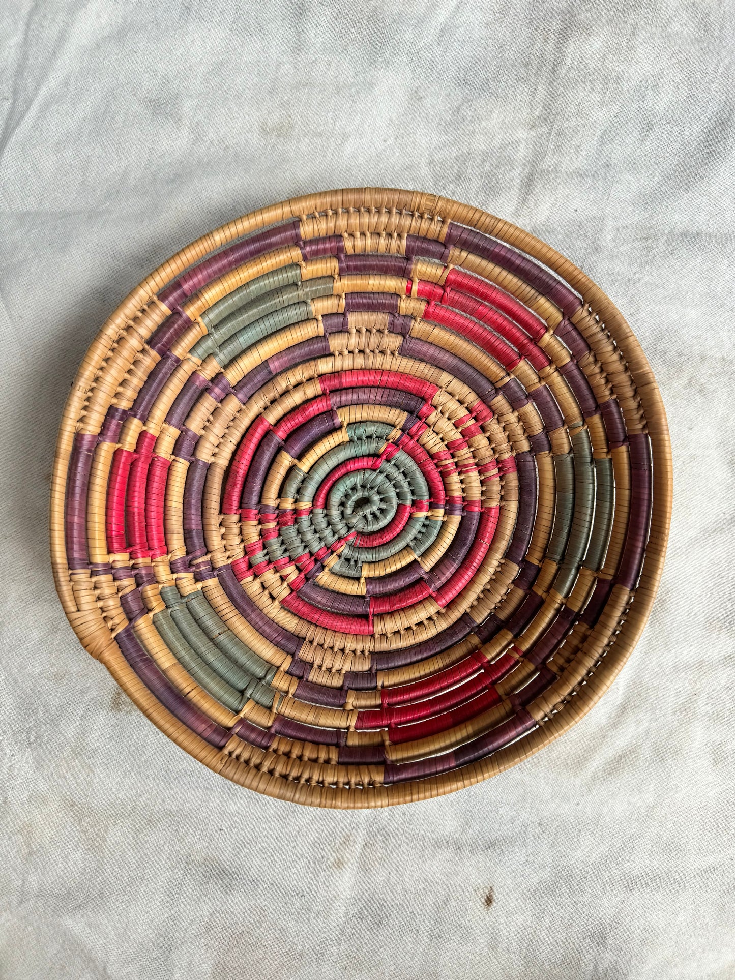 Medium Colorful Woven Basket