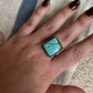 Number 8 Turquoise Square Ring