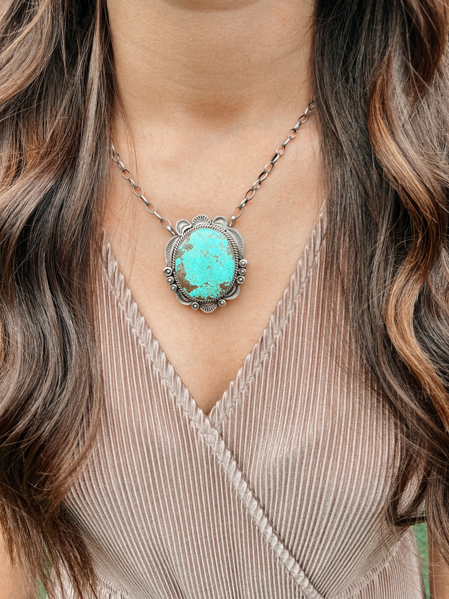 Number 8 Turquoise Necklace