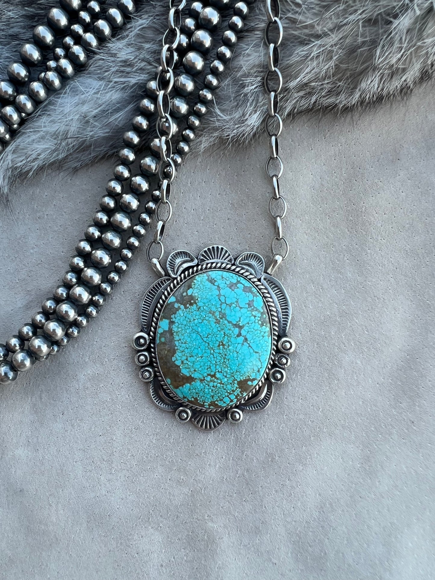 Number 8 Turquoise Necklace